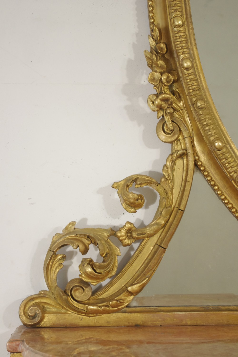 Victorian Gilt Marble Top Console Table and Mirror View VII