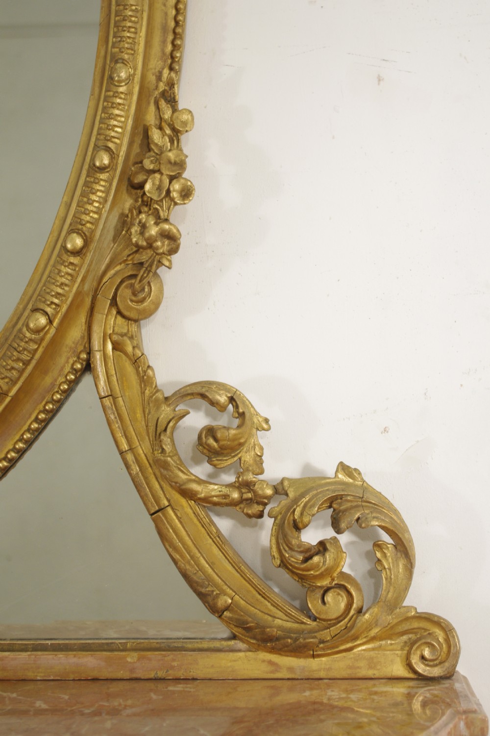Victorian Gilt Marble Top Console Table and Mirror View VIII