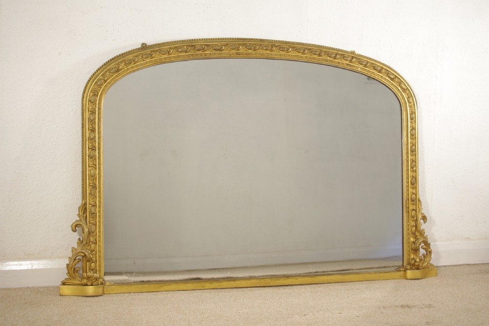 Victorian Gilt Arch Top Overmantle Mirror View II