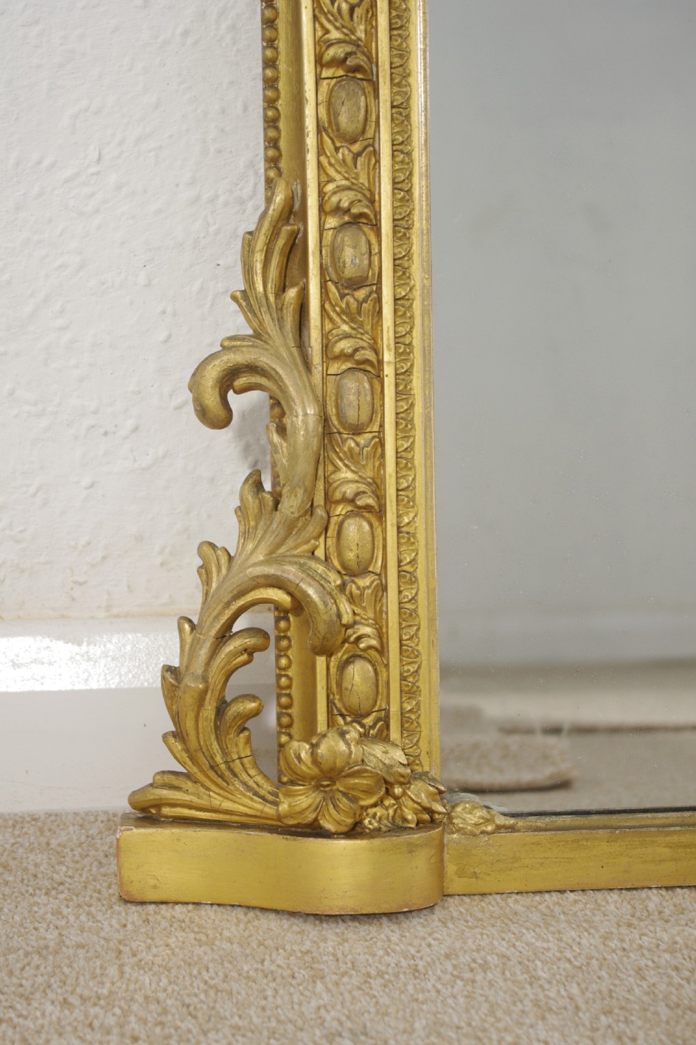 Victorian Gilt Arch Top Overmantle Mirror View IV