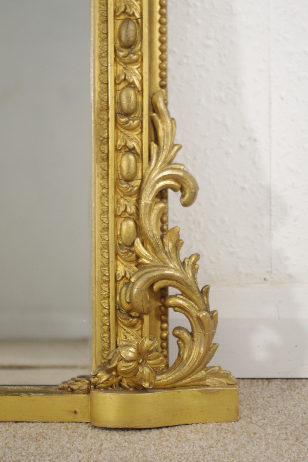 Victorian Gilt Arch Top Overmantle Mirror View V