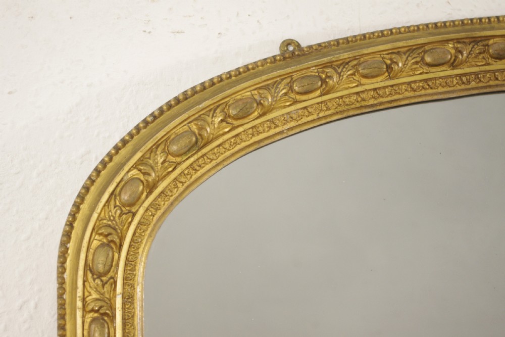 Victorian Gilt Arch Top Overmantle Mirror View VIII