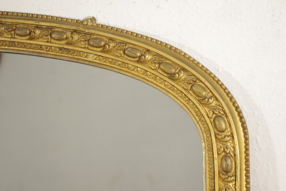 Victorian Gilt Arch Top Overmantle Mirror View IX