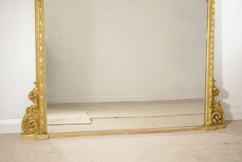 Victorian Gilt Overmantle Mirror View X
