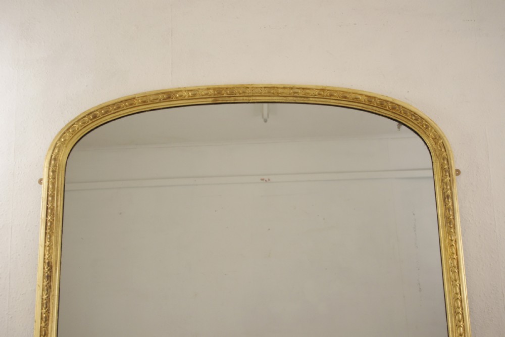 Victorian Gilt Large Arch Top Overmantle Mirror View II