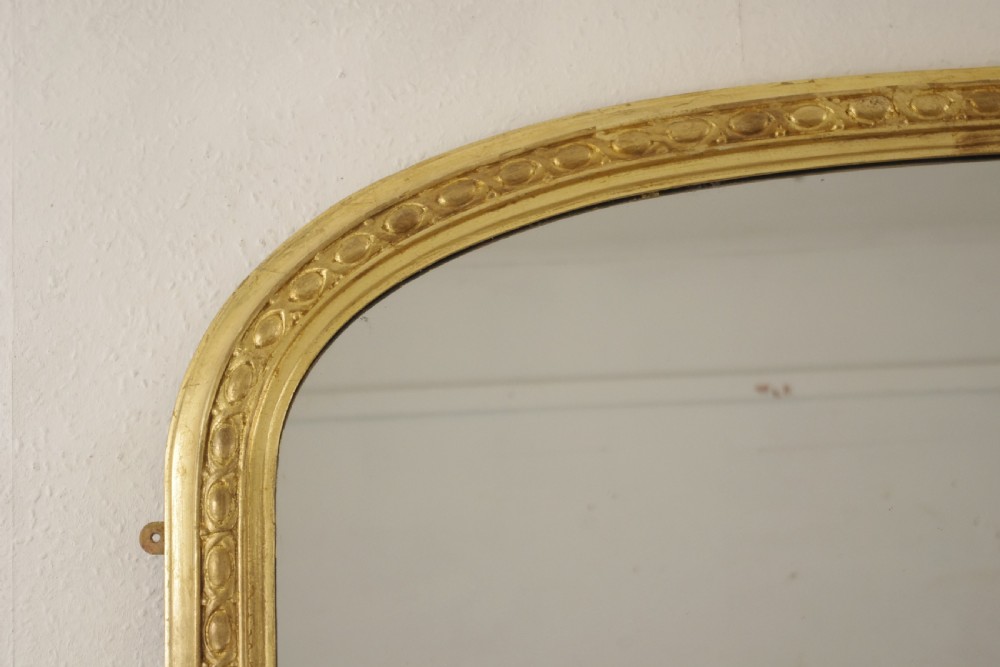 Victorian Gilt Large Arch Top Overmantle Mirror View III