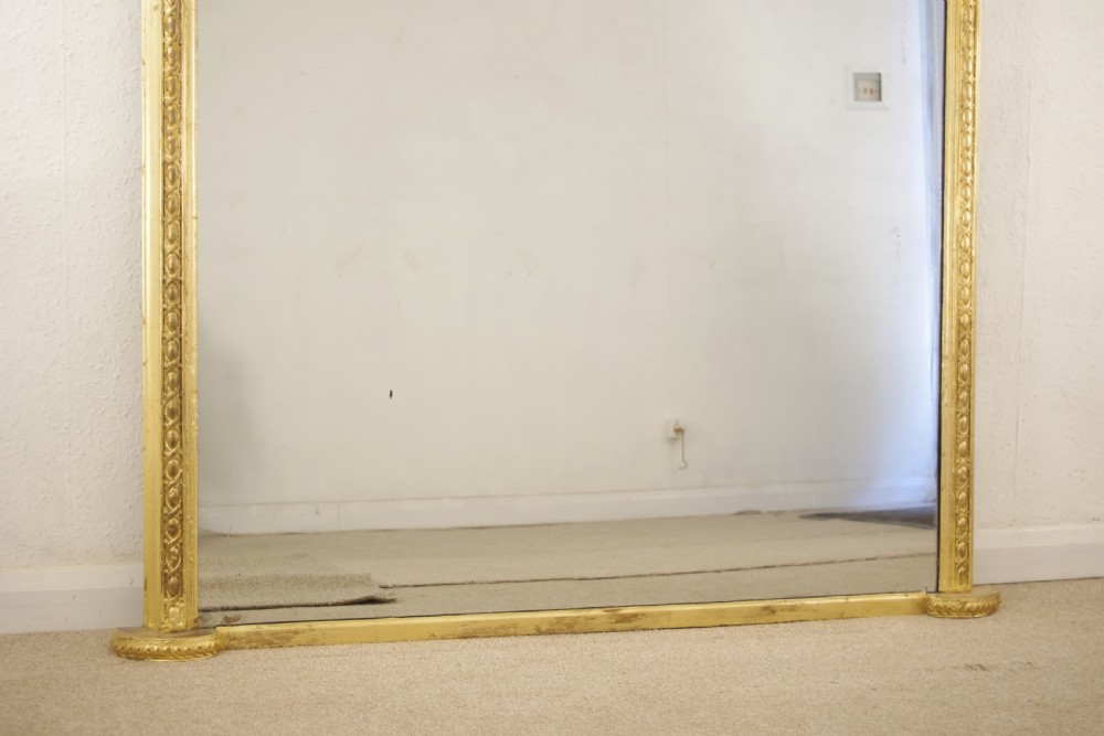 Victorian Gilt Large Arch Top Overmantle Mirror View V