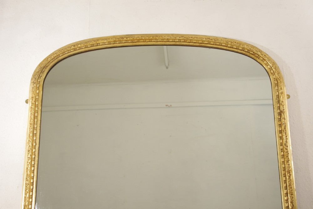 Victorian Gilt Large Arch Top Overmantle Mirror View II
