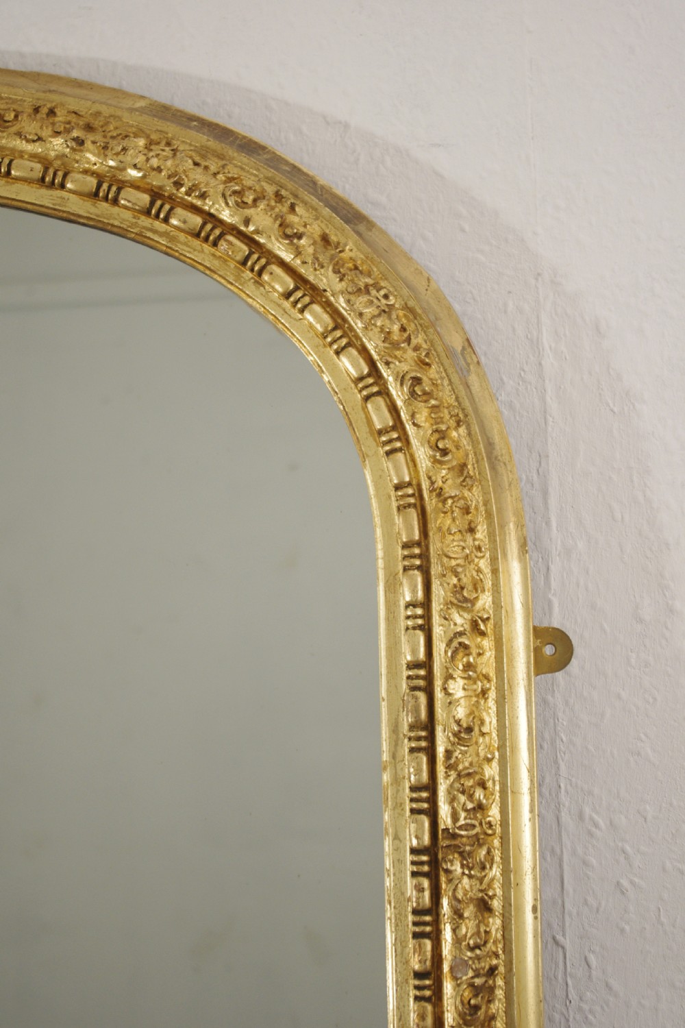 Victorian Gilt Large Arch Top Overmantle Mirror View V
