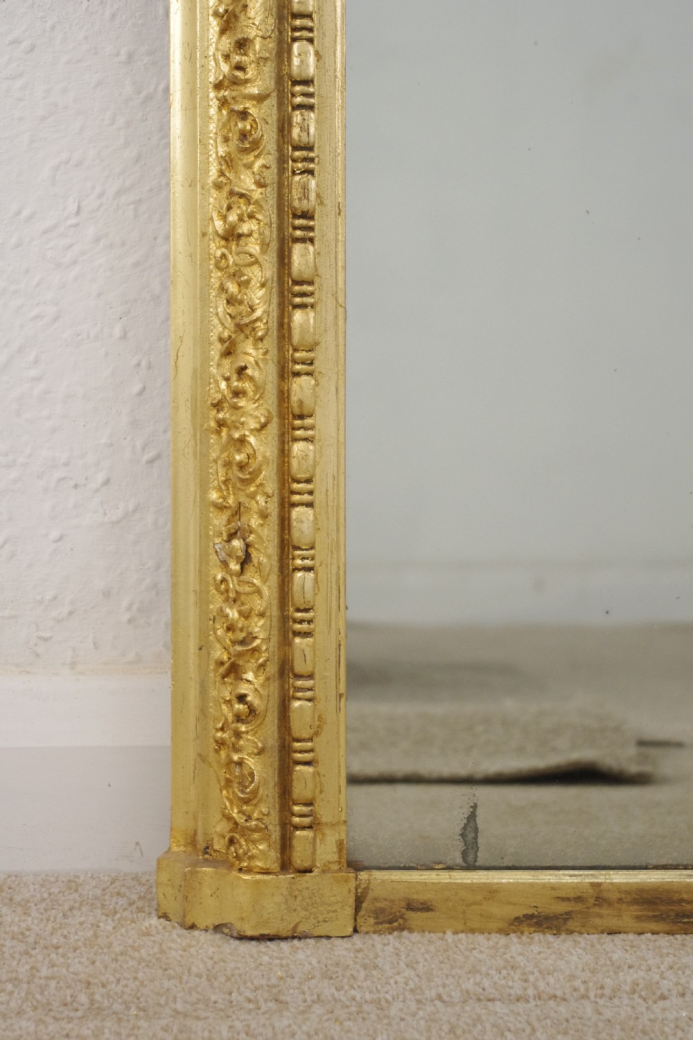 Victorian Gilt Large Arch Top Overmantle Mirror View VIII