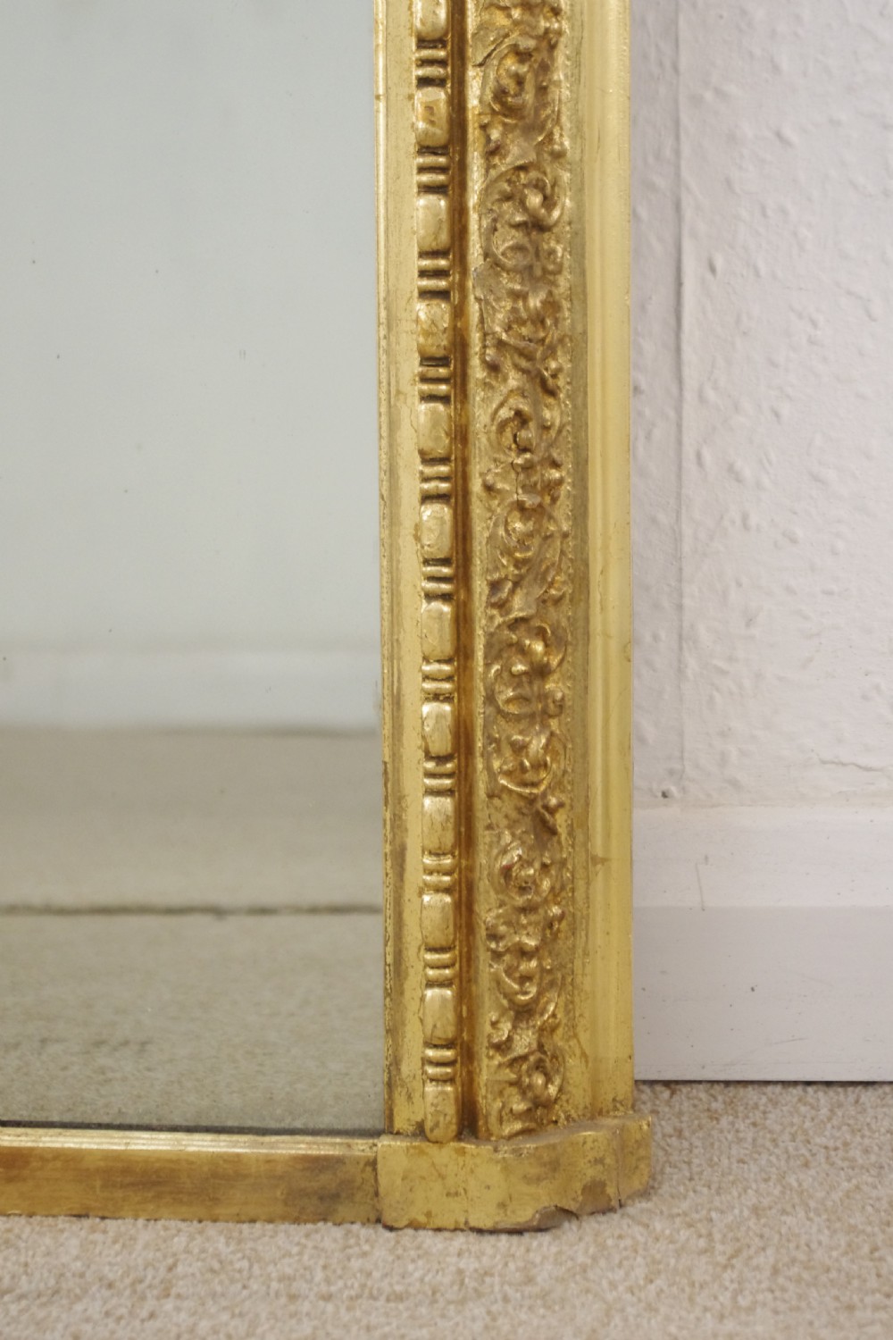Victorian Gilt Large Arch Top Overmantle Mirror View IX