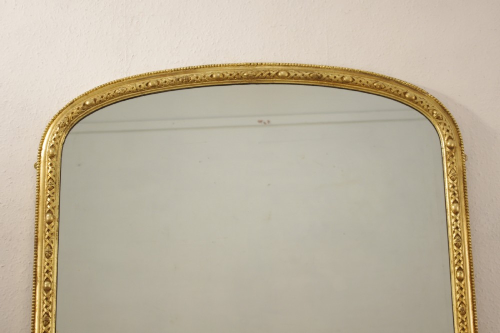 Victorian Gilt Arch Top Overmantle Mirror View II