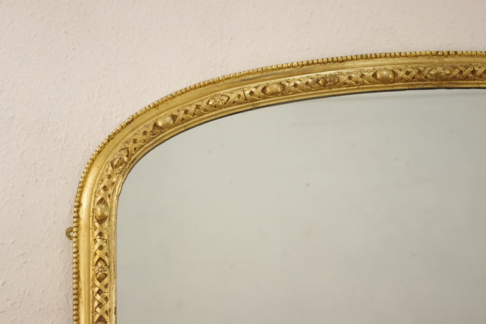 Victorian Gilt Arch Top Overmantle Mirror View III