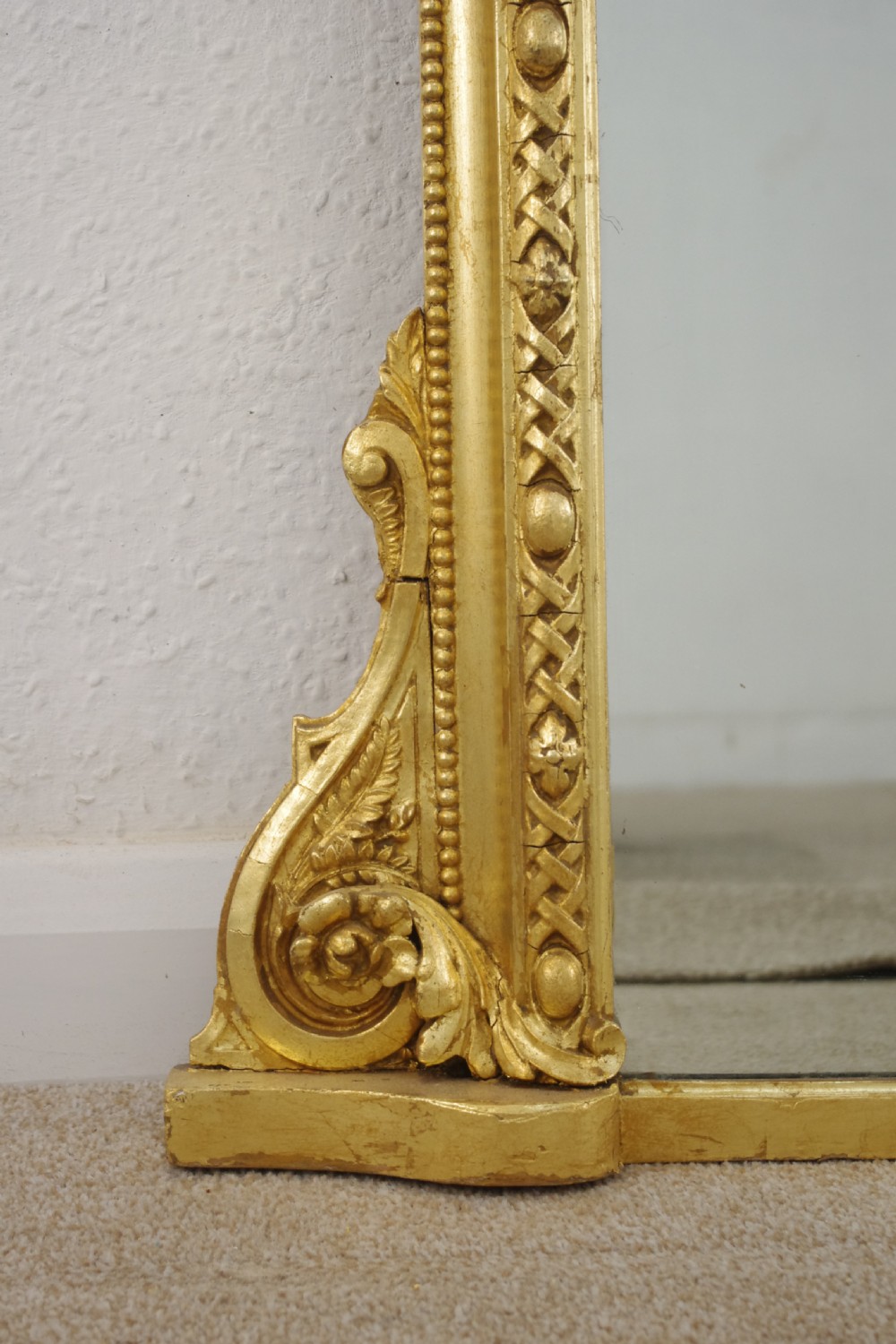 Victorian Gilt Arch Top Overmantle Mirror View V