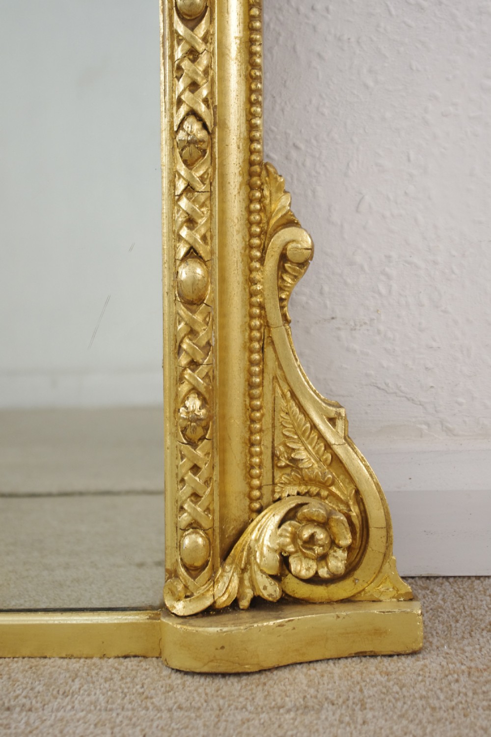 Victorian Gilt Arch Top Overmantle Mirror View VI