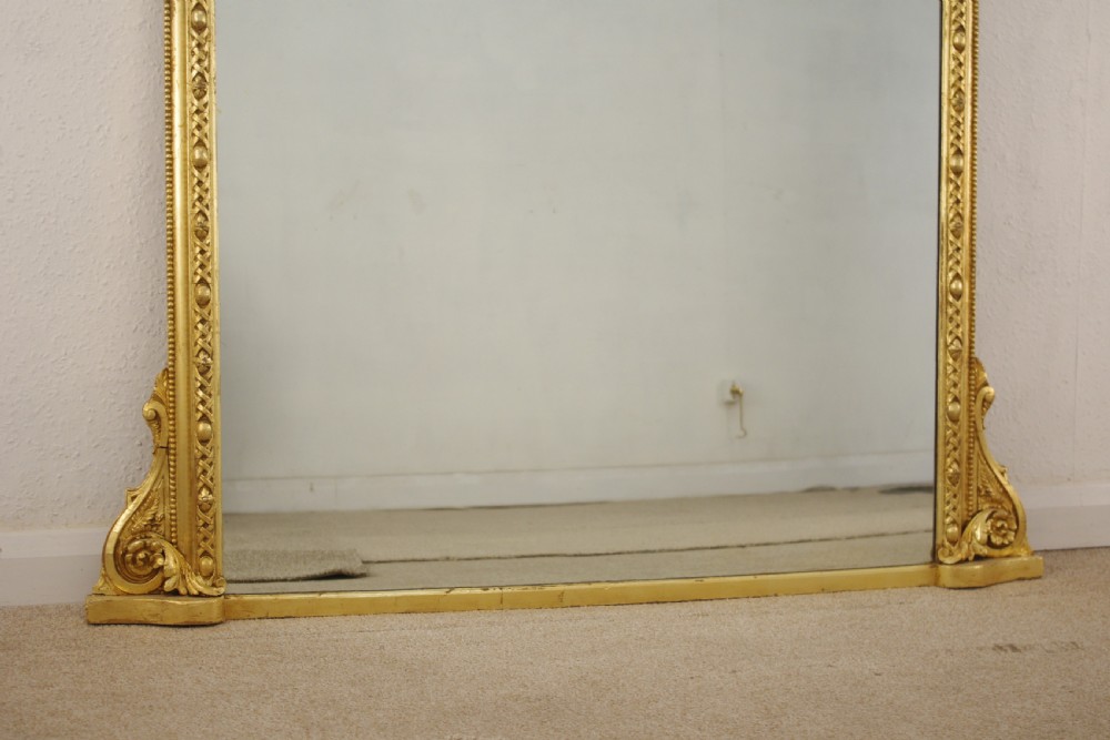 Victorian Gilt Arch Top Overmantle Mirror View VII
