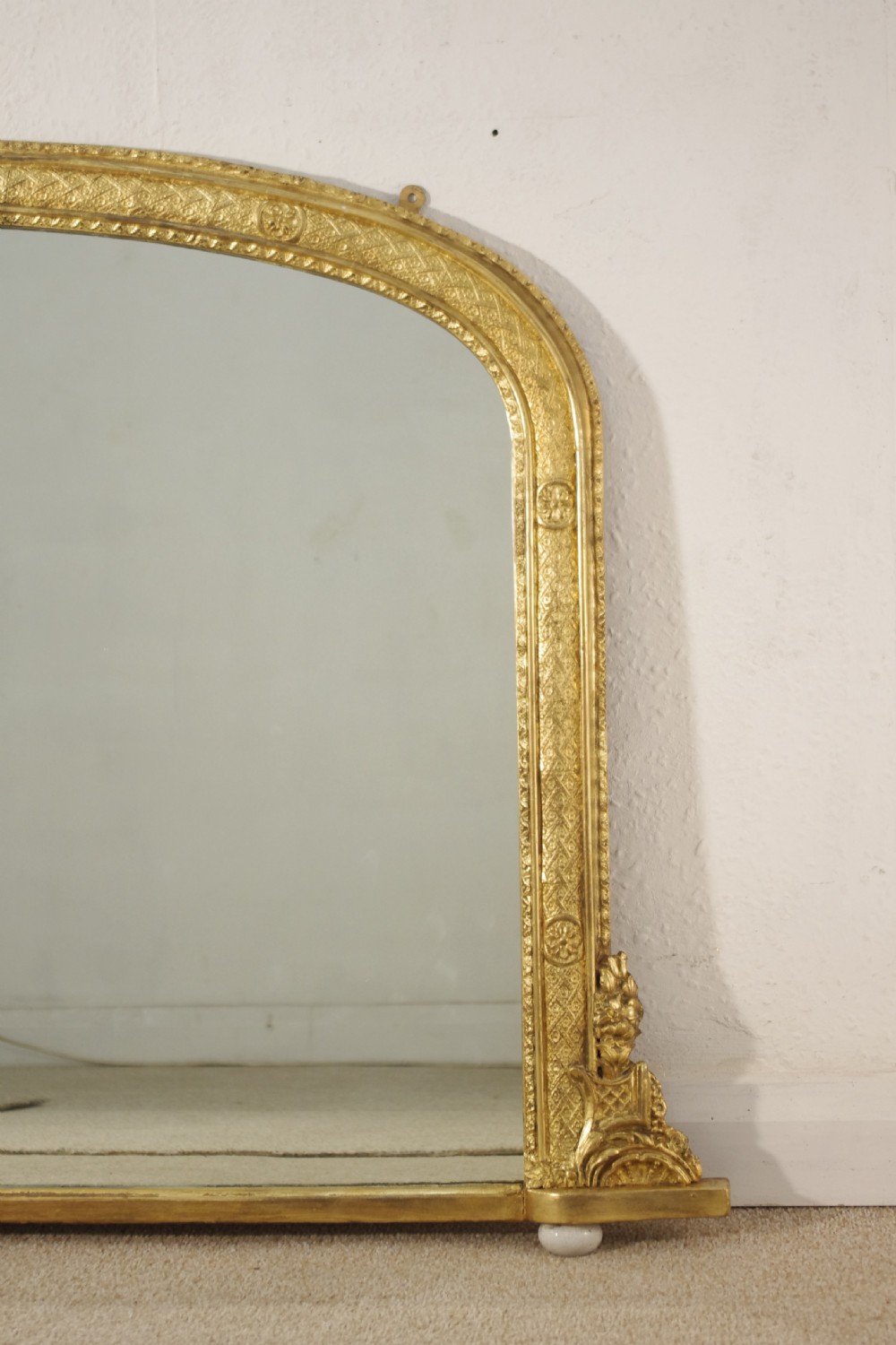 Victorian Gilt Arch Top Overmantle Mirror View IV
