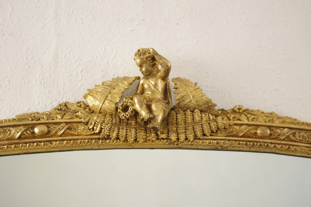 Victorian Gilt Arch Top Overmantle Mirror View III
