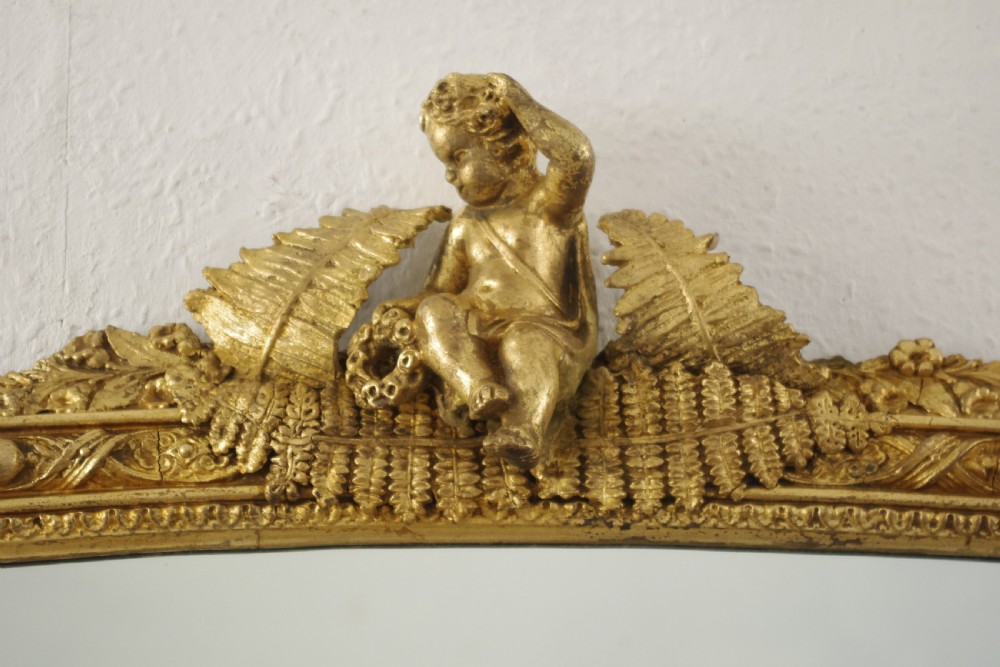 Victorian Gilt Arch Top Overmantle Mirror View IV