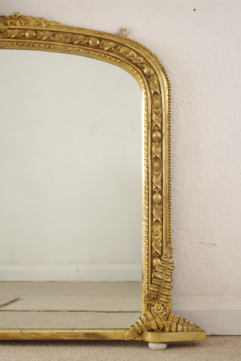Victorian Gilt Arch Top Overmantle Mirror View VIII