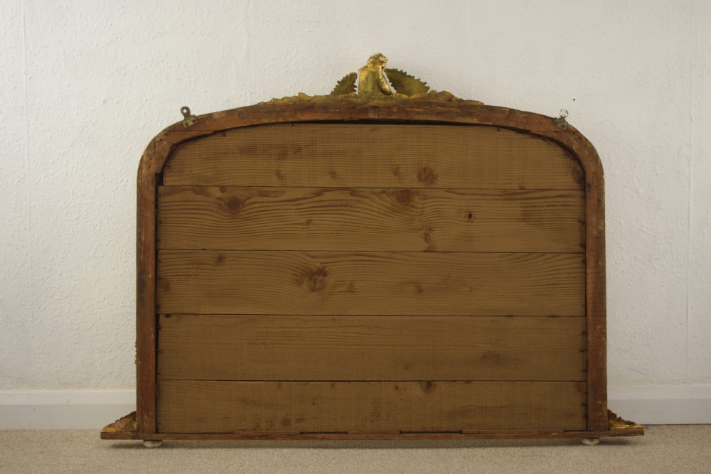 Victorian Gilt Arch Top Overmantle Mirror View XI