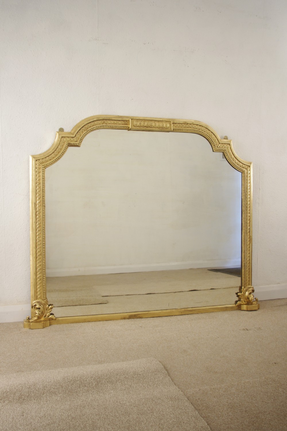 Victorian Gilt Large Overmantle Mirror
