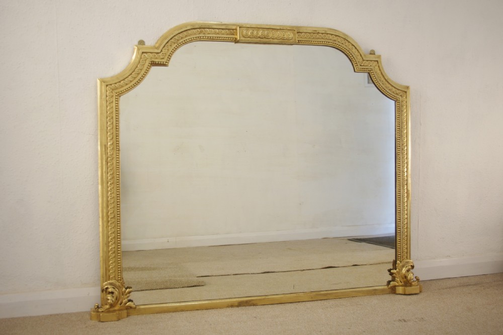 Victorian Gilt Large Overmantle Mirror View II