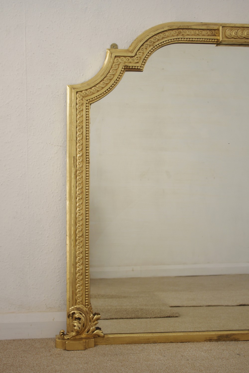 Victorian Gilt Large Overmantle Mirror View III