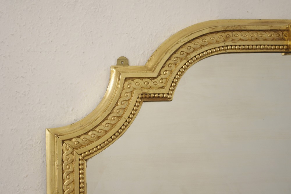 Victorian Gilt Large Overmantle Mirror View V