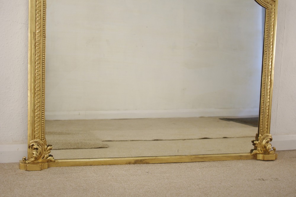 Victorian Gilt Large Overmantle Mirror View XI