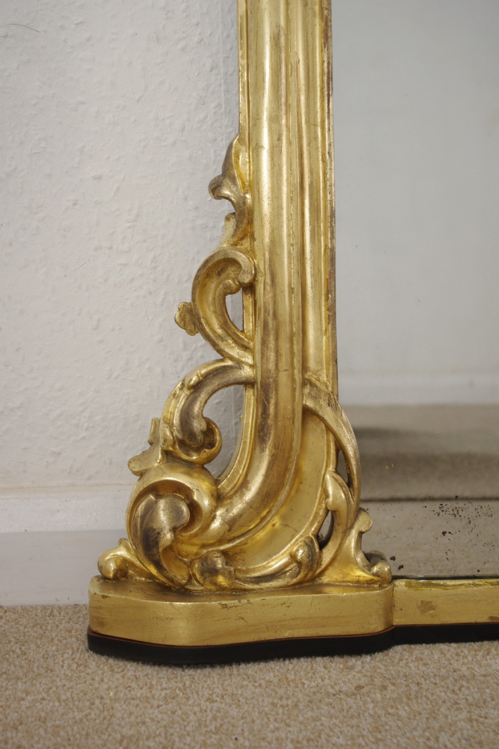 Victorian Gilt Wood Large Overmantle Mirror View VI