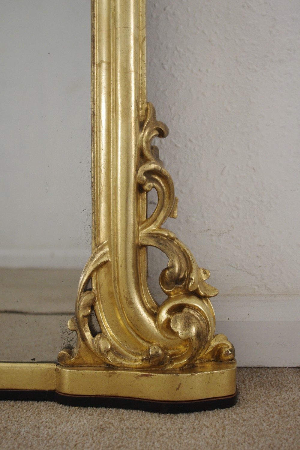 Victorian Gilt Wood Large Overmantle Mirror View VII