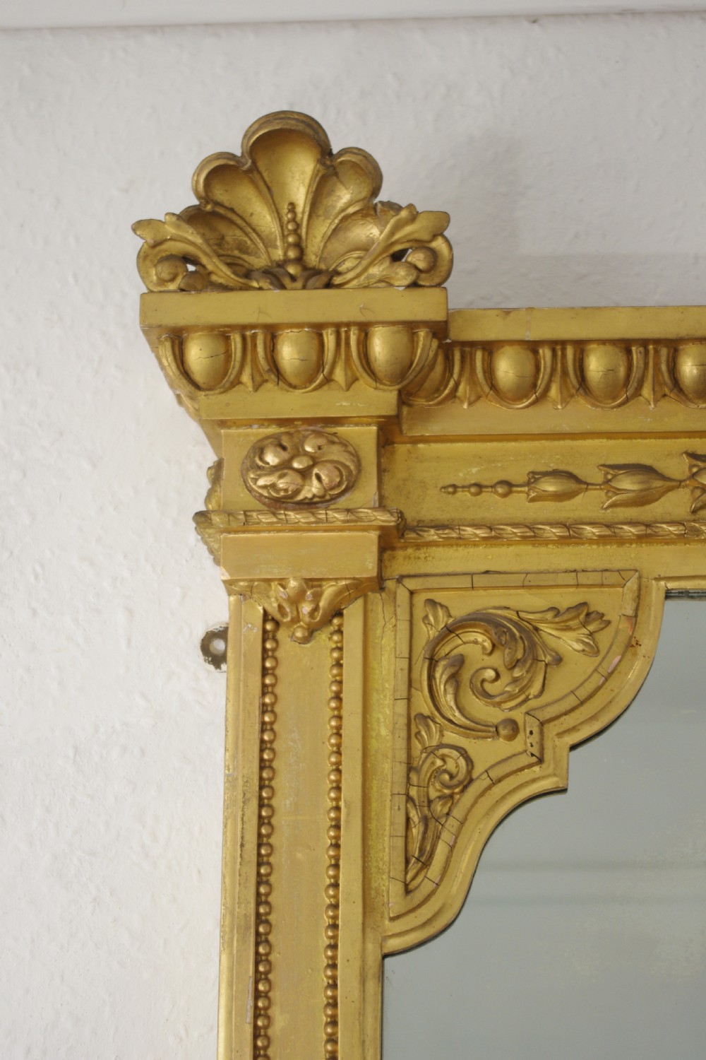 Victorian Gilt Large Overmantle Mirror with 'Putto' Cresting View VII