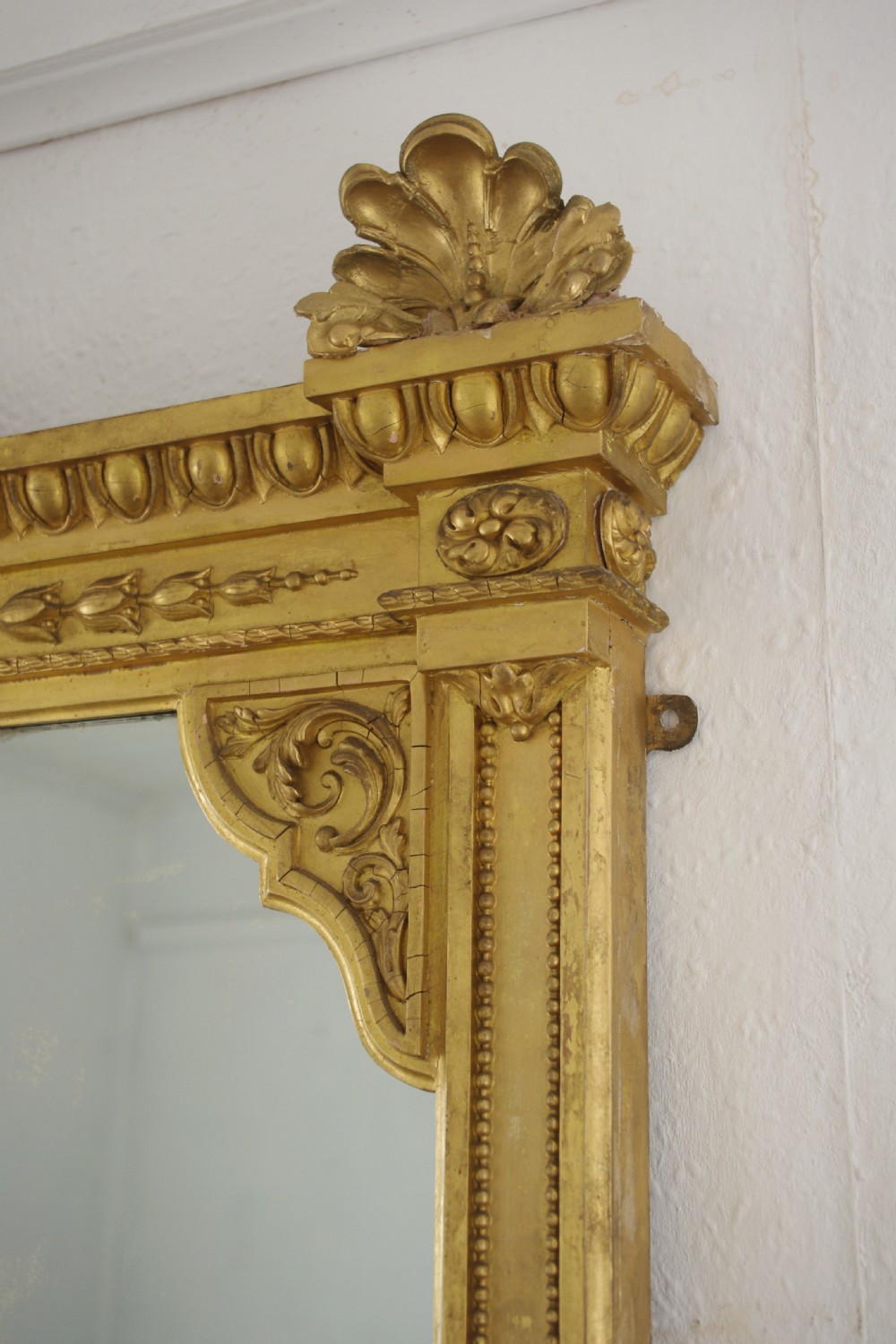 Victorian Gilt Large Overmantle Mirror with 'Putto' Cresting View VIII