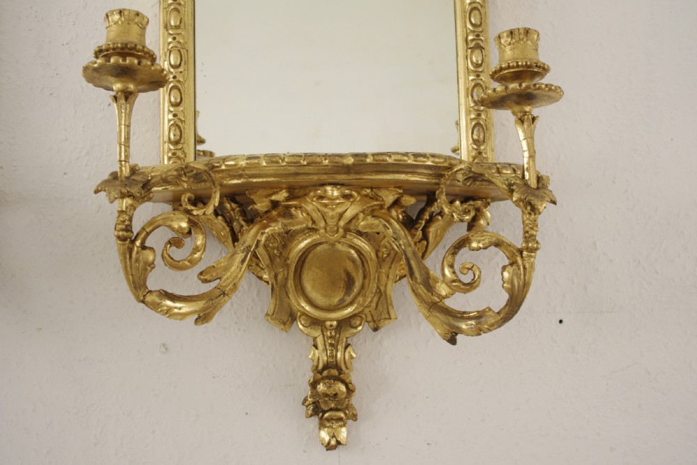 Pair of Victorian Gilt Girandoles with Brackets View VII