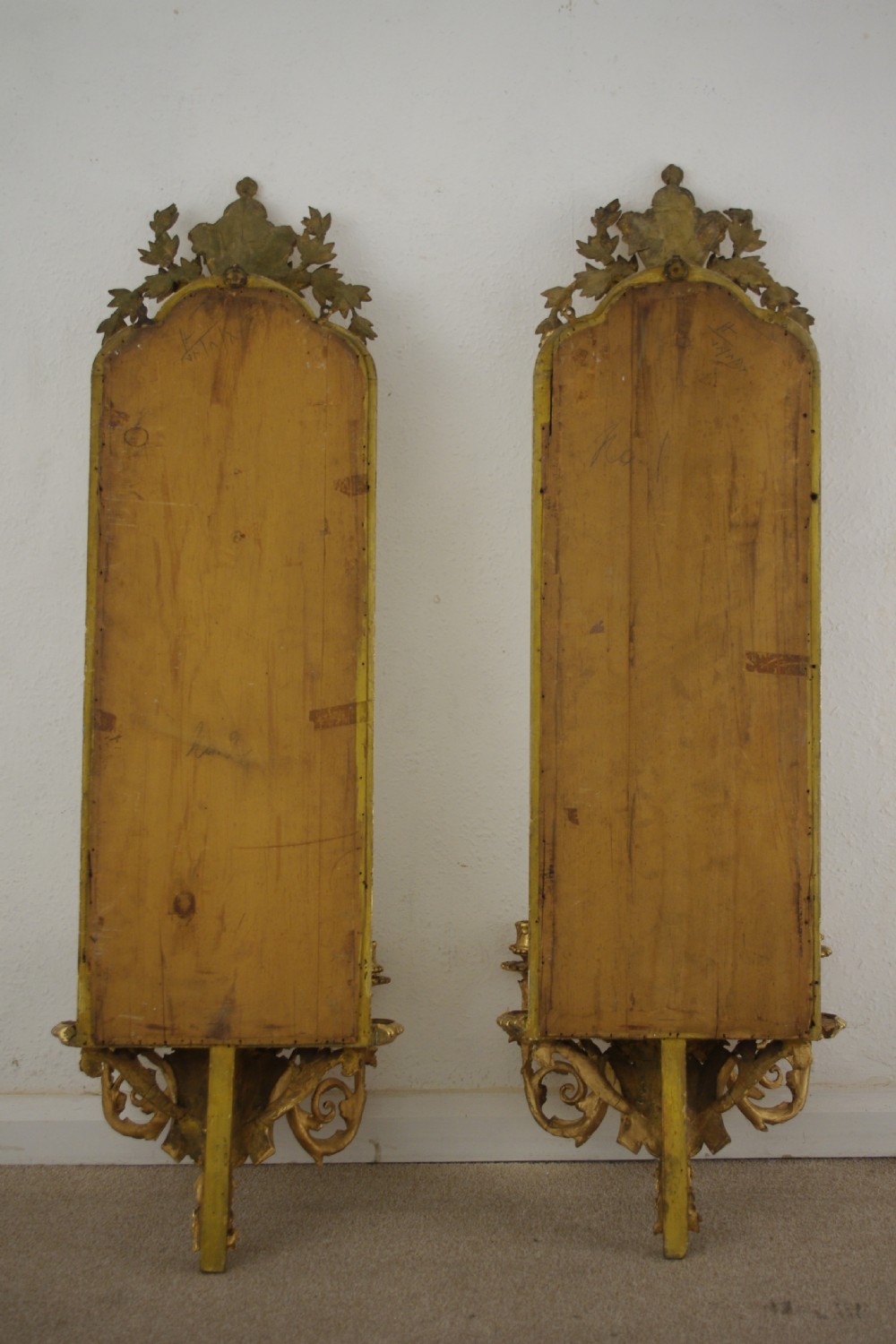 Pair of Victorian Gilt Girandoles with Brackets View XIII