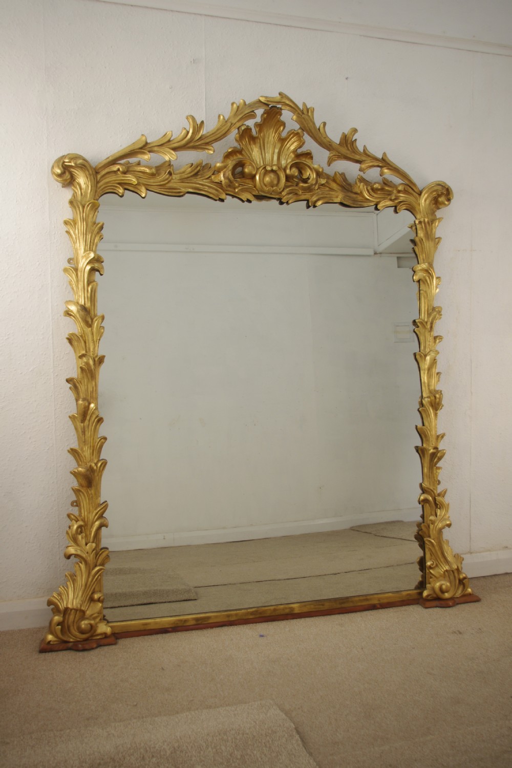 Victorian Gilt Large Overmantle Mirror