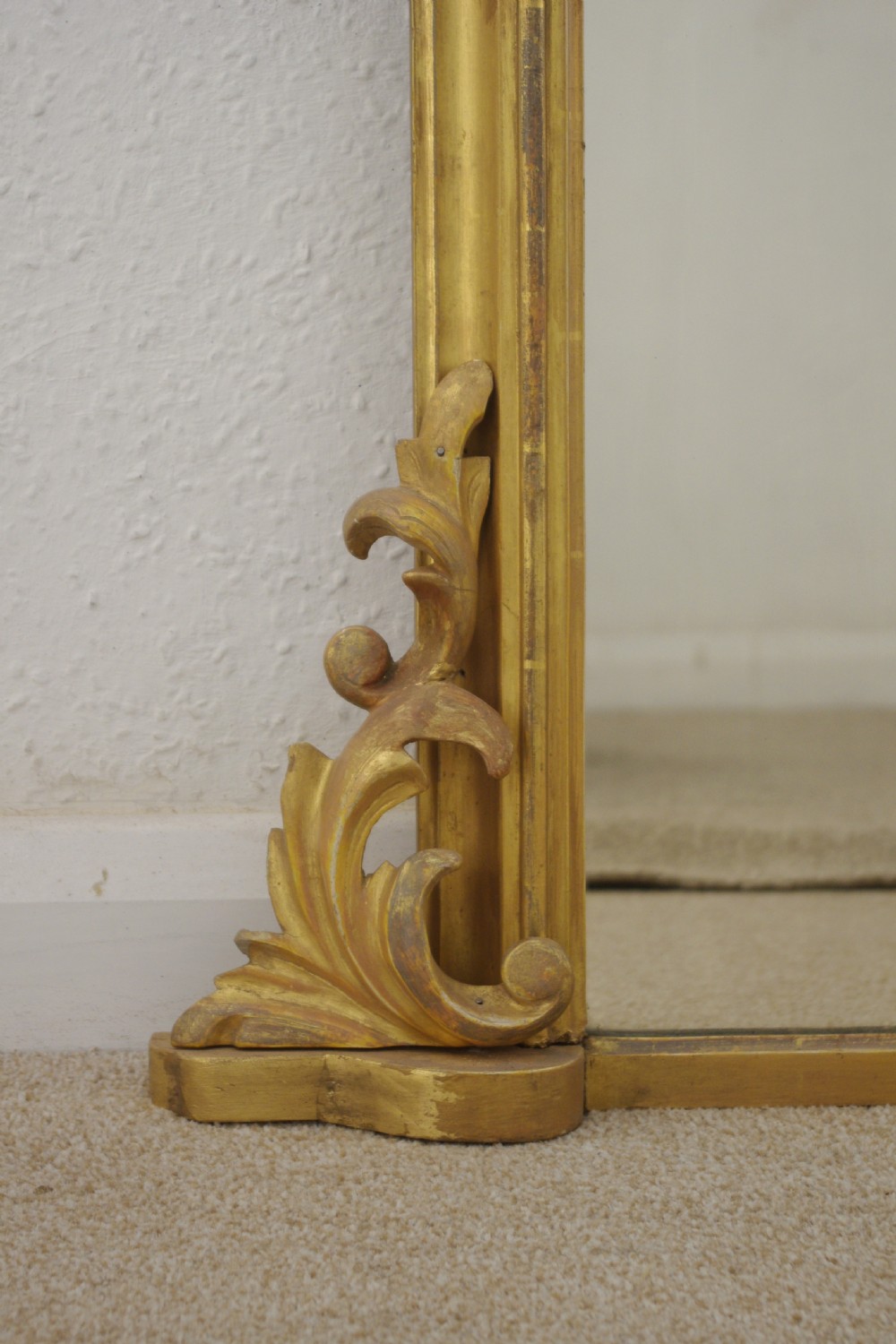 Victorian Gilt Arch Top Overmantle Mirror View VI