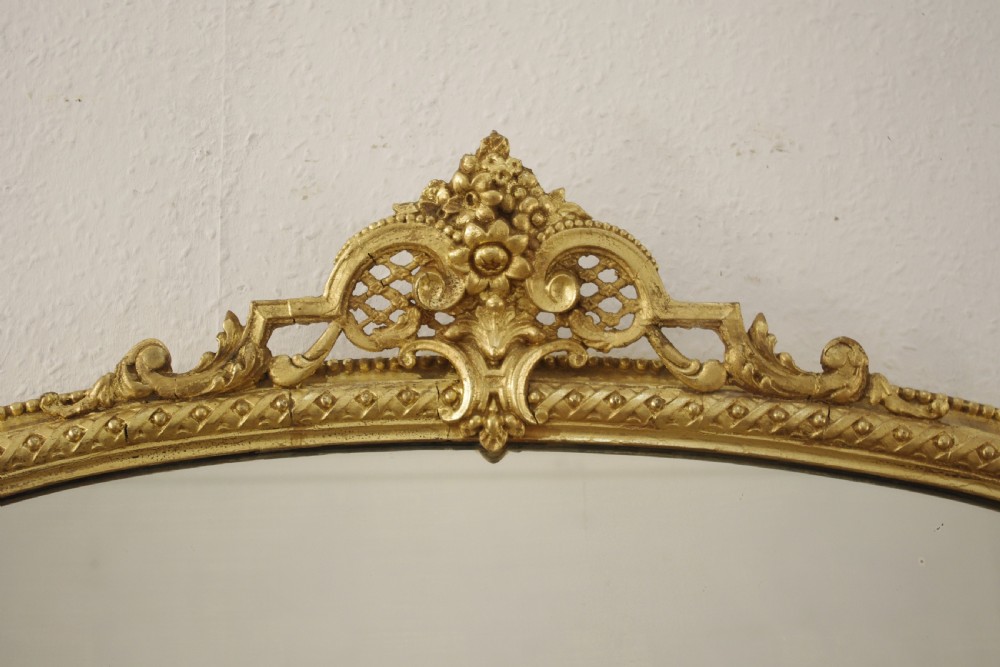 Victorian Gilt Arch Top Overmantle Mirror View II