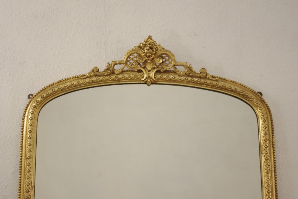Victorian Gilt Arch Top Overmantle Mirror View III