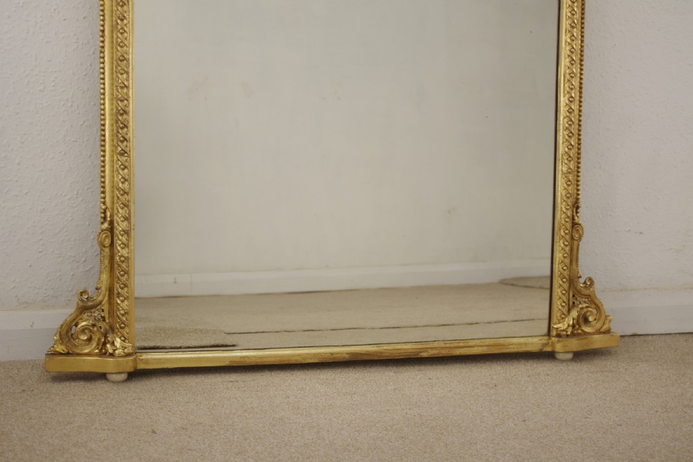 Victorian Gilt Arch Top Overmantle Mirror View VI