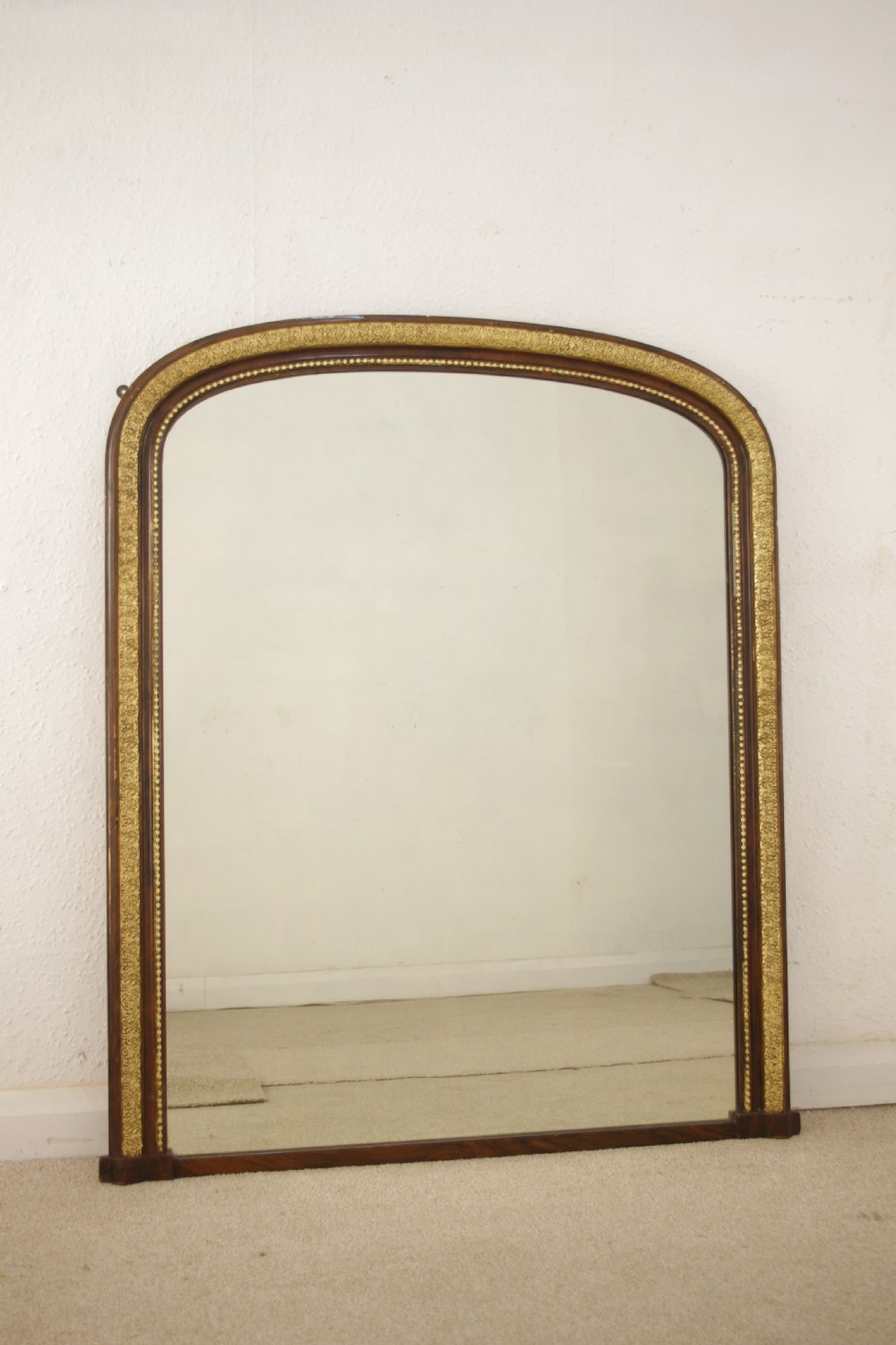 Victorian Gilt Arch Top Overmantle Mirror