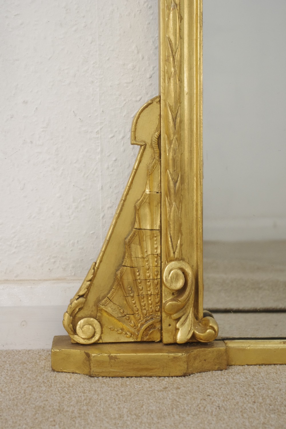 Victorian Gilt Wood Large Overmantle Mirror View V