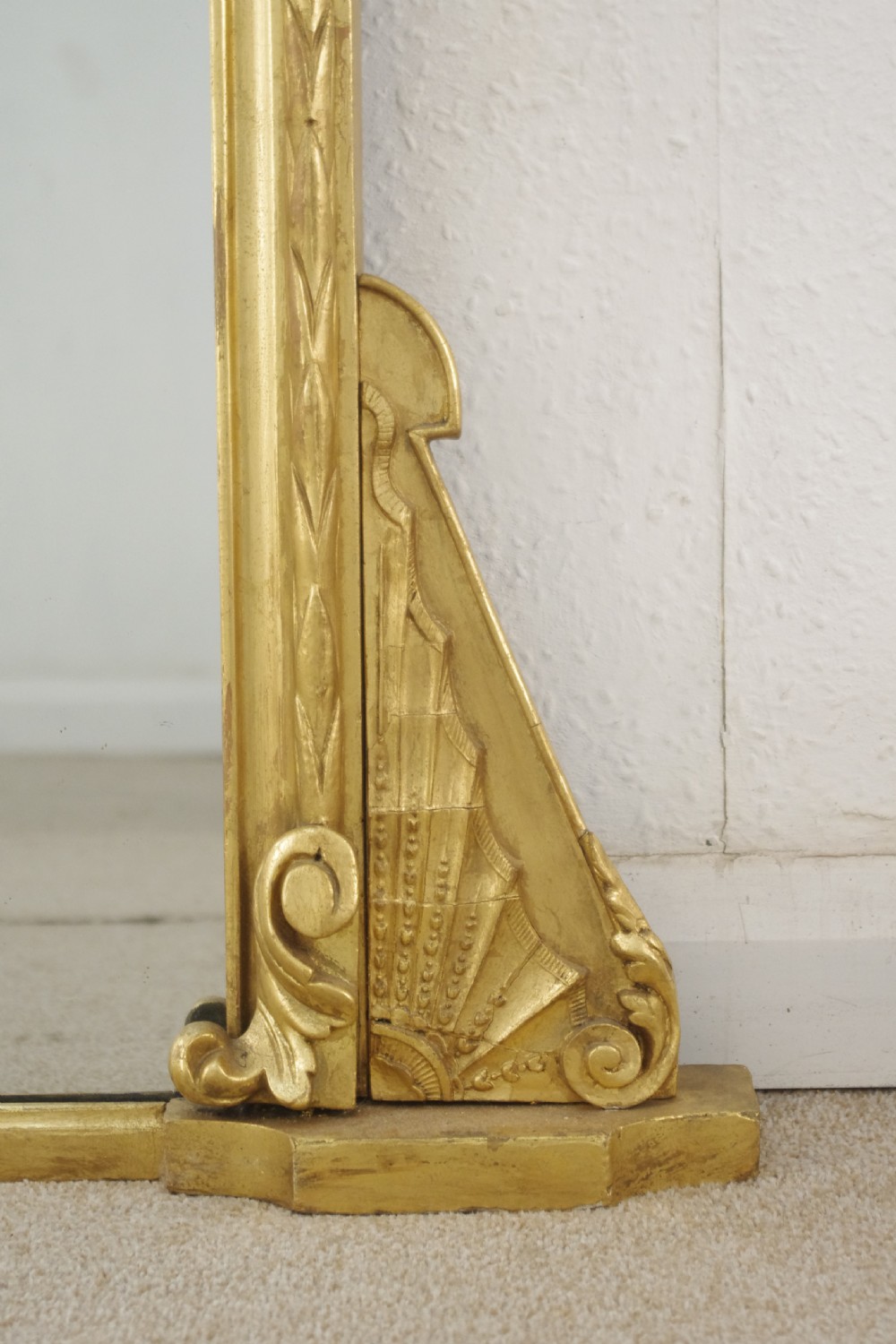 Victorian Gilt Wood Large Overmantle Mirror View VI
