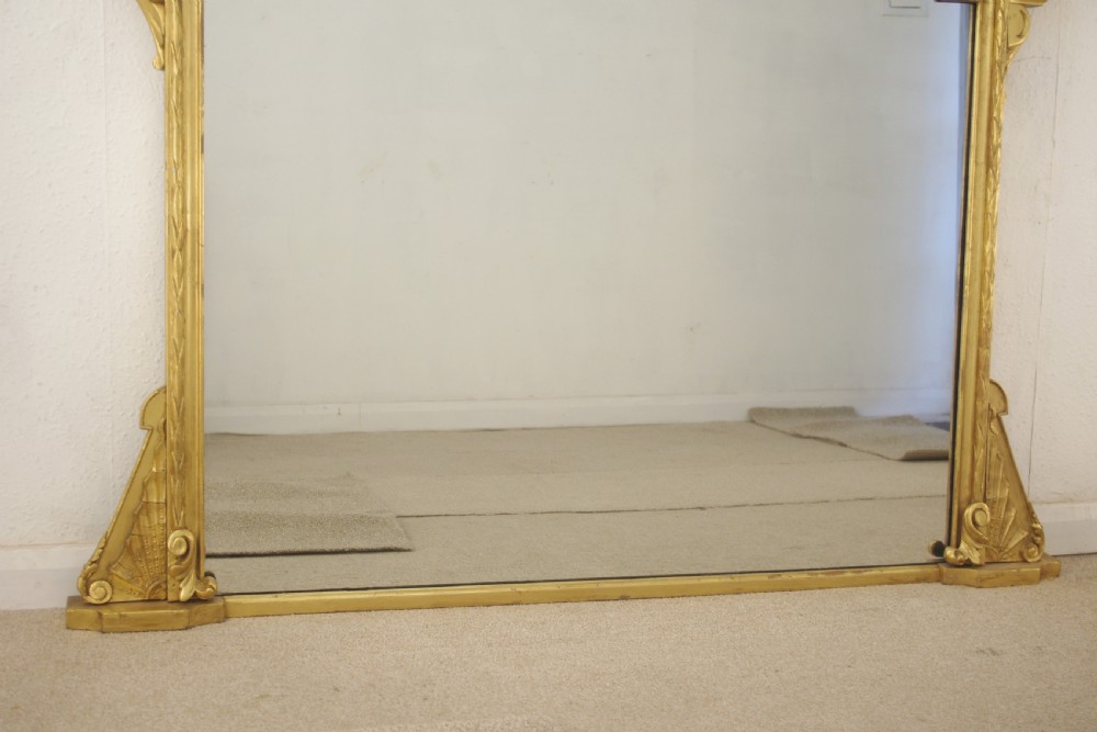 Victorian Gilt Wood Large Overmantle Mirror View VII