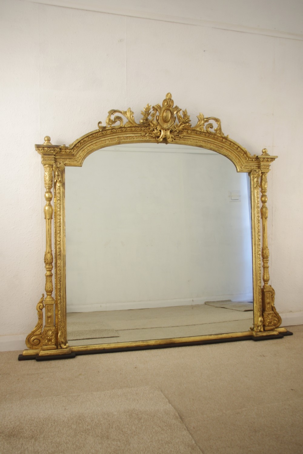 Victorian Gilt Large Overmantle Mirror