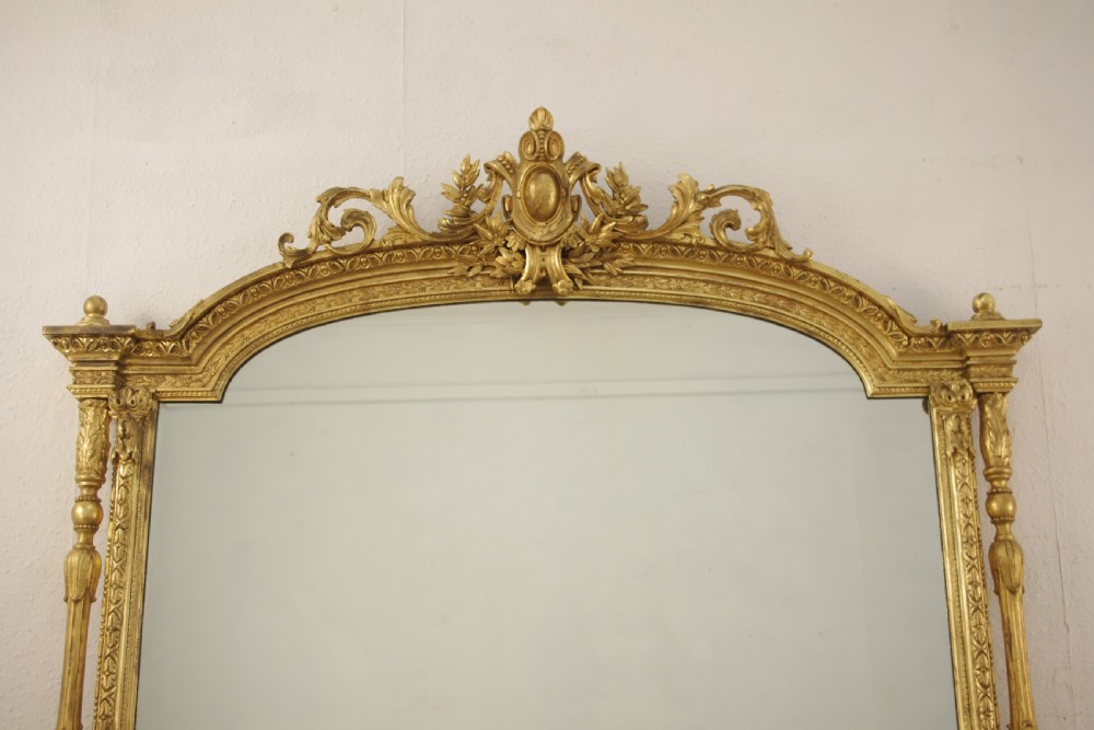 Victorian Gilt Large Overmantle Mirror View II