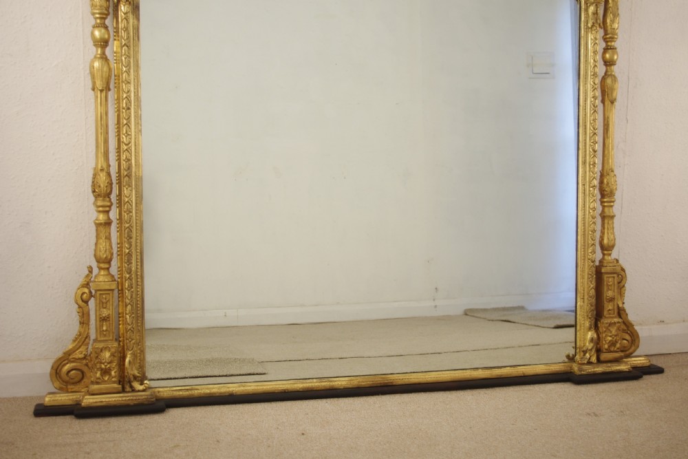 Victorian Gilt Large Overmantle Mirror View VIII