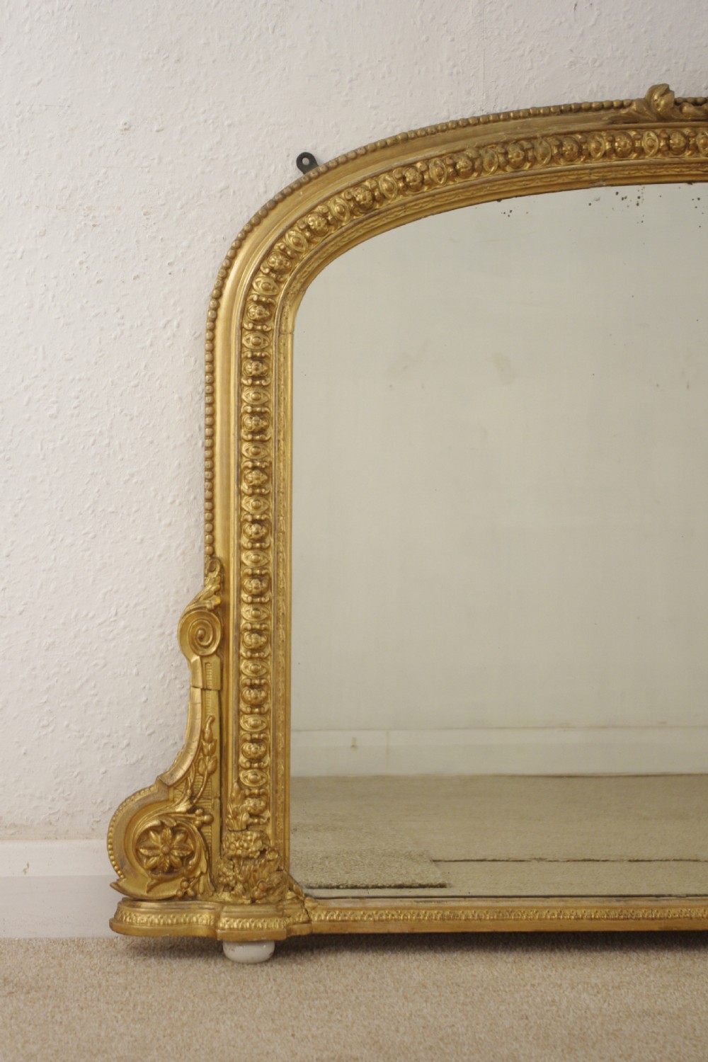 Victorian Gilt Arch Top Overmantle Mirror View III