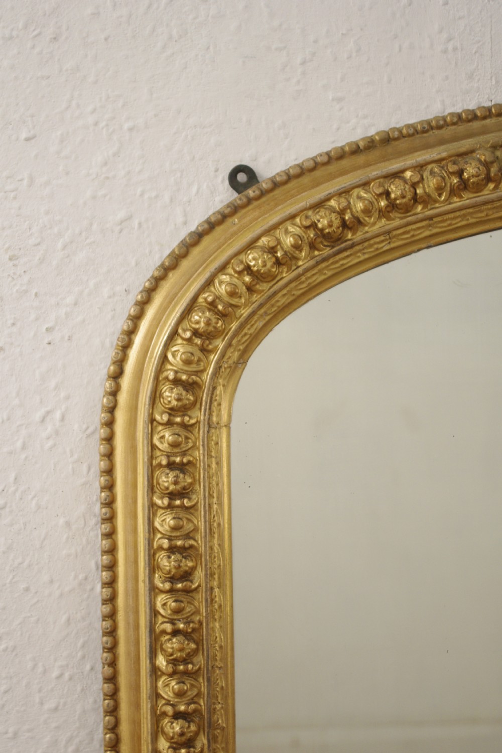 Victorian Gilt Arch Top Overmantle Mirror View V